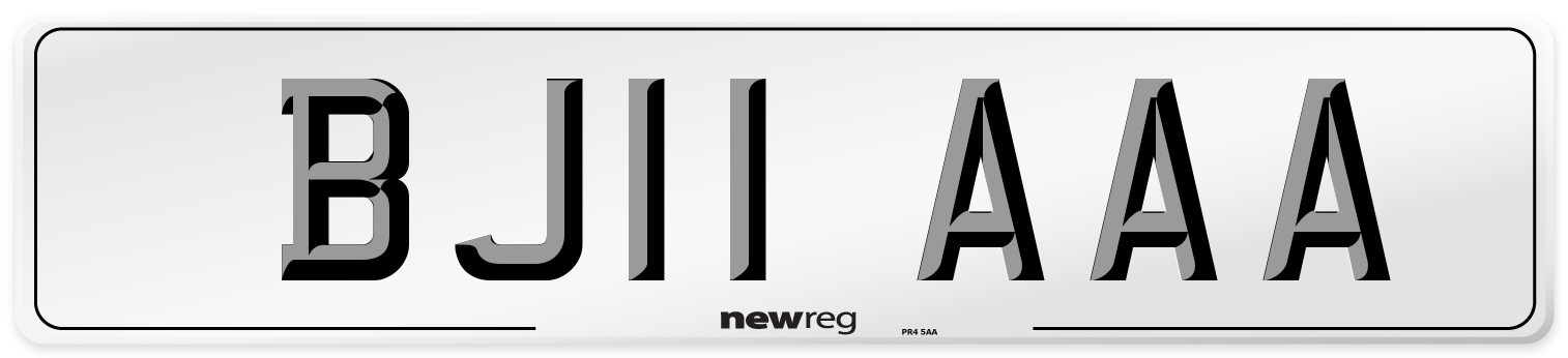 BJ11 AAA Number Plate from New Reg